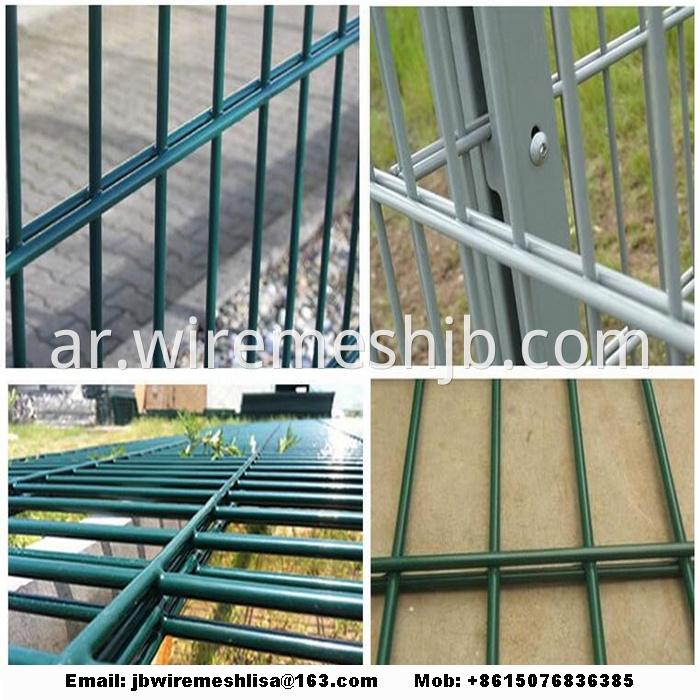 Powder Coated Double Wire Mesh Fence Panels